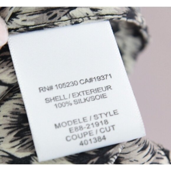 Joie 100% Silk Tribal Aztec Feather Print Cold Shoulder Top Blouse Sz S Womens - Picture 8 of 8